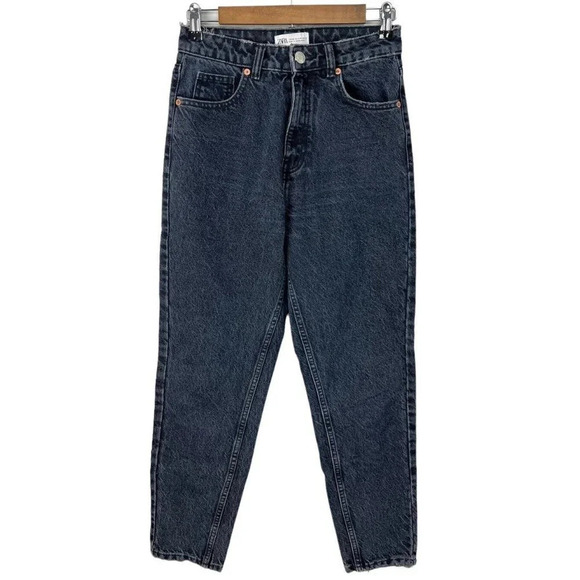 Zara High Rise Ankle Cotton Jeans Medium Wash Denim Size 2 Women’s - Picture 1 of 7